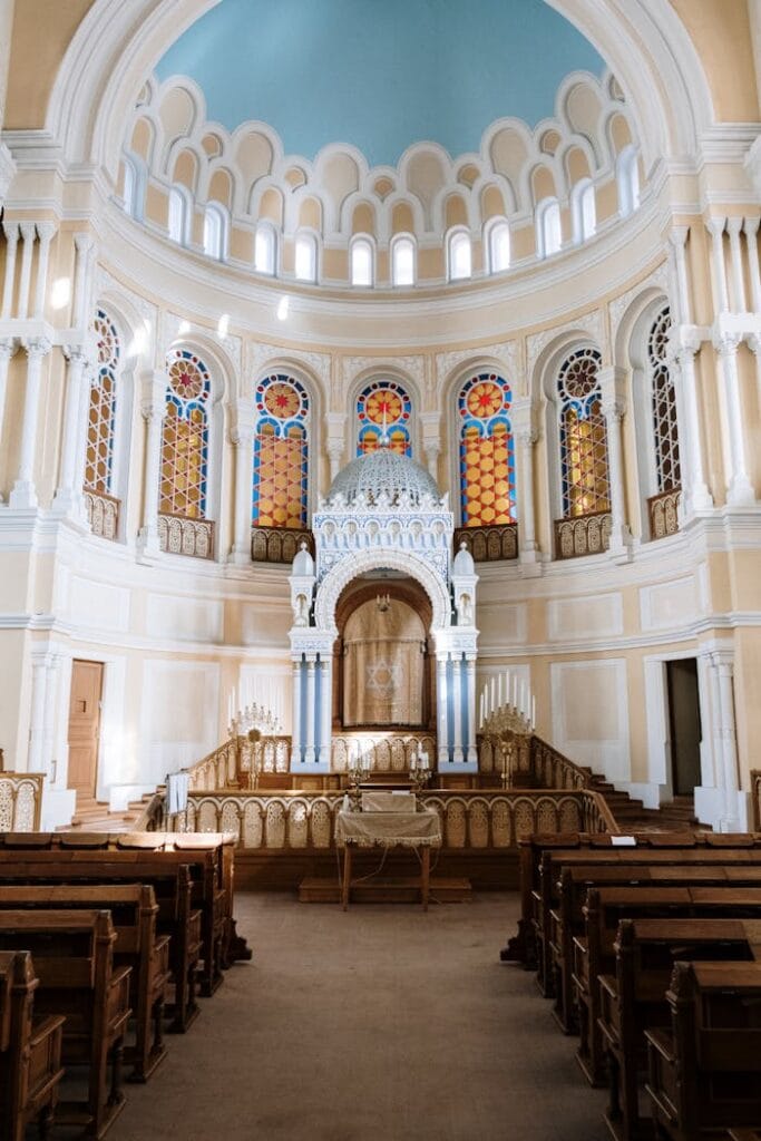 synagogue Photo Inside a Jewish synagogue