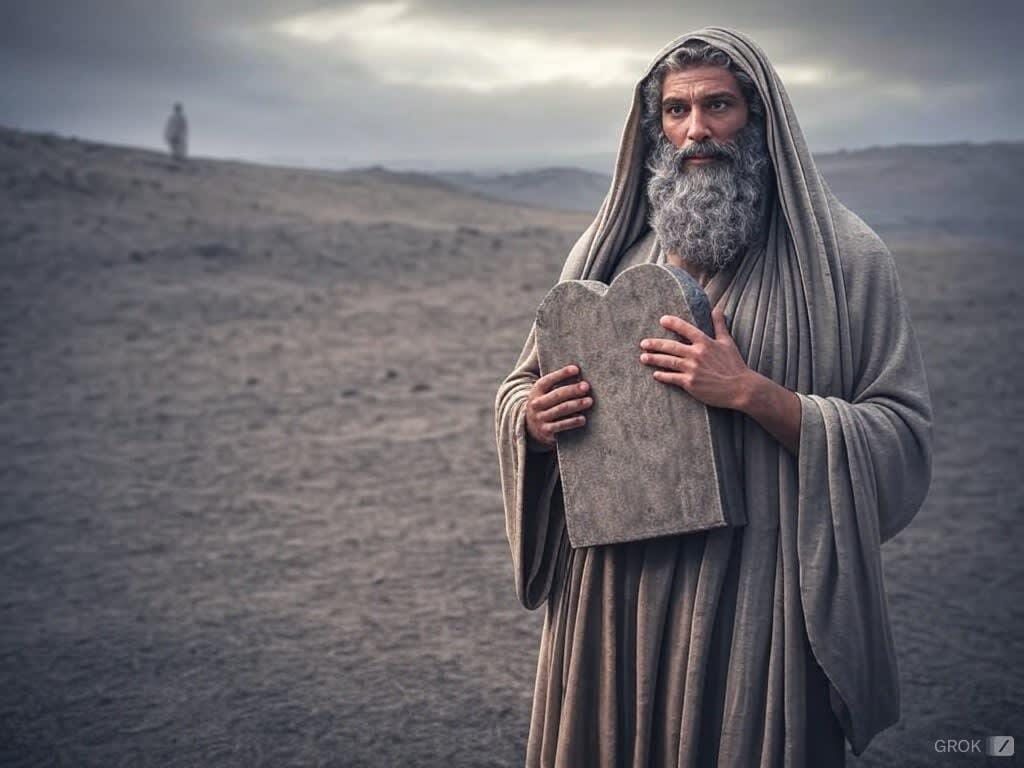 Moses with the Ten Commandments representing the Bible Topics of Covenants