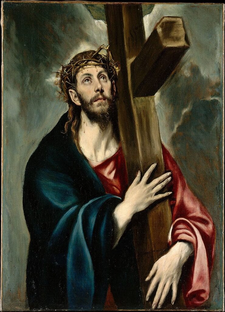Christ Carrying the Cross Christ Carrying the Cross by El Greco representing salvation in the Bible.